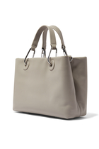 Grainy Faux Leather Tote Bag